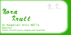 nora krull business card
